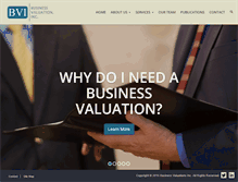 Tablet Screenshot of businessvaluationinc.com